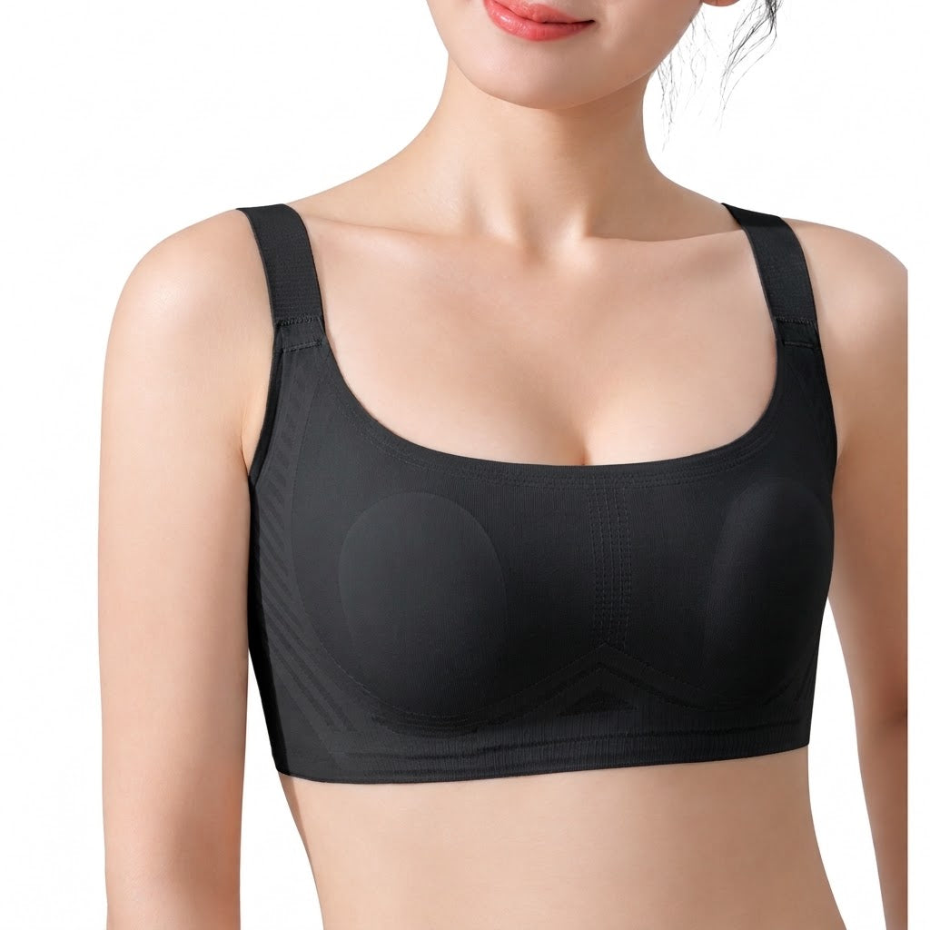 ALVIA Ultra-Thin Seamless Anti-Sagging Rabbit Ear Bra | Large Bust Minimizer Bra | 4-Hook Closure | C/D Cup | Large Bust Support | CB261010A412