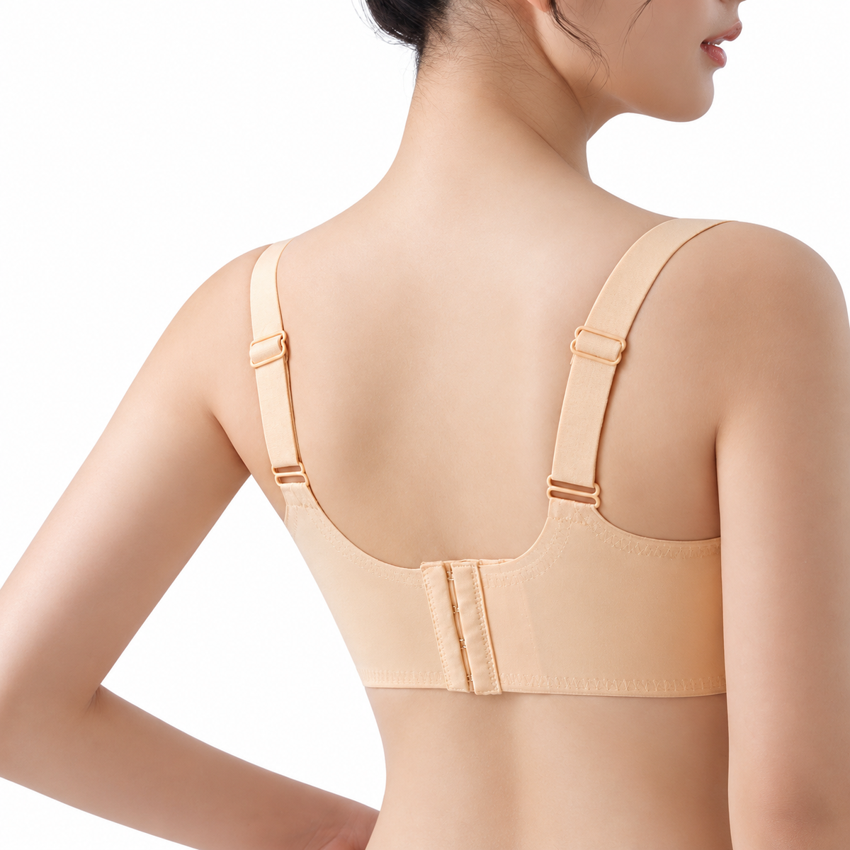 ALVIA Ultra-Thin Seamless Anti-Sagging Rabbit Ear Bra | Large Bust Minimizer Bra | 4-Hook Closure | C/D Cup | Large Bust Support | CB261010A412