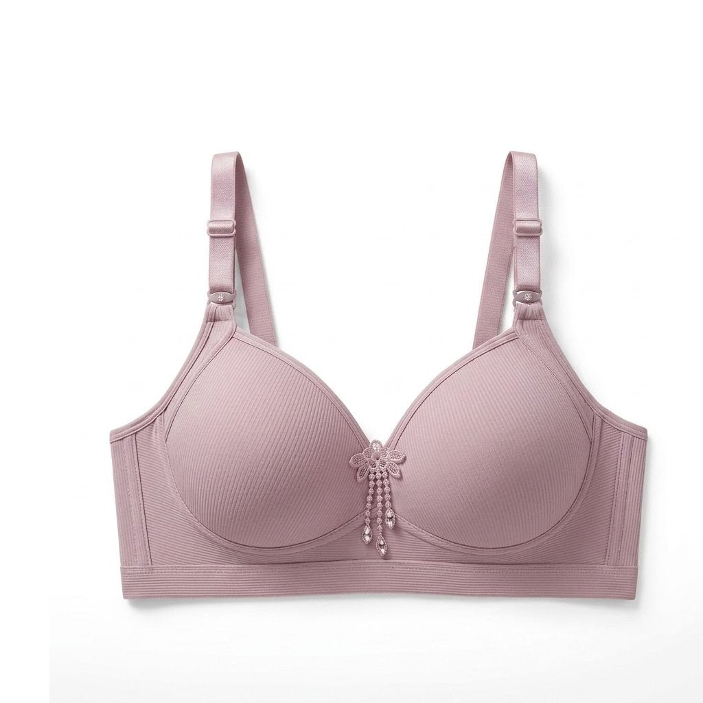 OYNI Large Size Wire-Free Adjustable Bra | Comfortable Side Gathering | Beautiful Back | Full Coverage | Everyday Support | CB260817A292