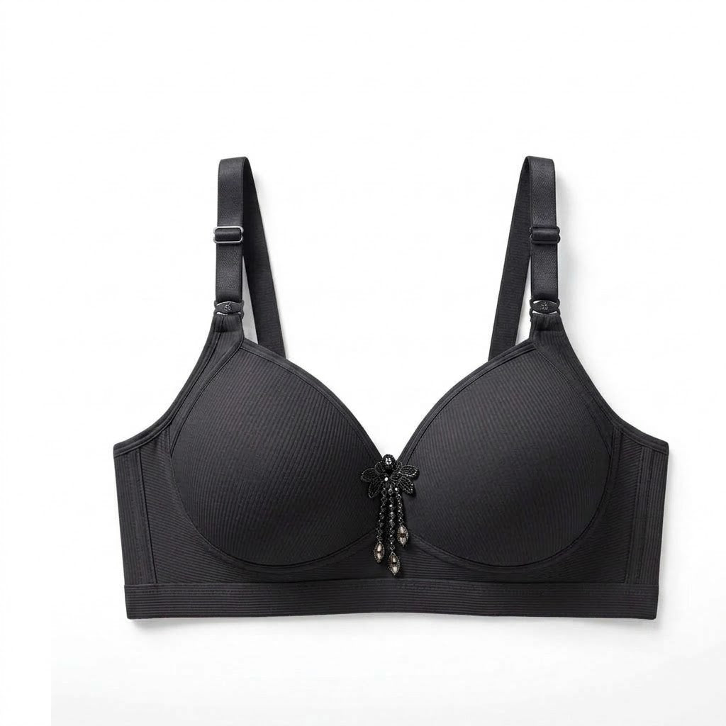 OYNI Large Size Wire-Free Adjustable Bra | Comfortable Side Gathering | Beautiful Back | Full Coverage | Everyday Support | CB260817A292