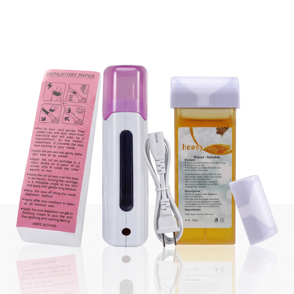 Body Hair Removal Honey Wax Kit Set | Wax Heater Machine | Hair Removal Wax Paper | Wax Melting Beauty Device | ISMT260805A271