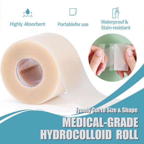 Hydrocolloid Skin Healing Patch Roll | Cuttable Wound Care & Protective Dressing | For Acne, Minor Cuts & Skin Irritation | ISMT260818A308