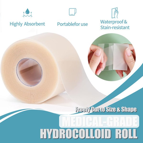 Hydrocolloid Skin Healing Patch Roll | Cuttable Wound Care & Protective Dressing | For Acne, Minor Cuts & Skin Irritation | ISMT260818A308