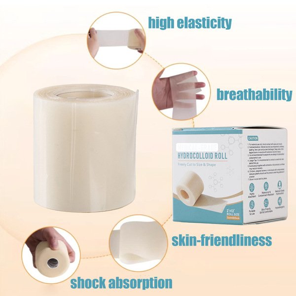 Hydrocolloid Skin Healing Patch Roll | Cuttable Wound Care & Protective Dressing | For Acne, Minor Cuts & Skin Irritation | ISMT260818A308