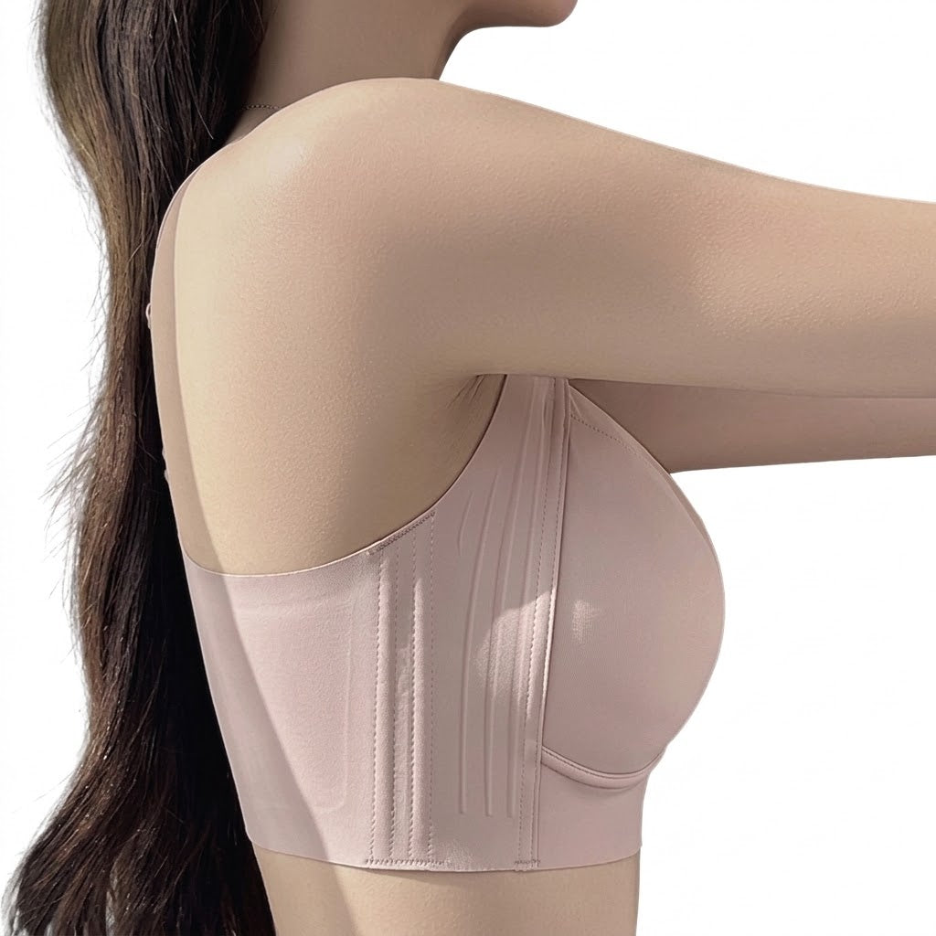 HEZA Ultra-Thin Anti-Sagging Minimizing Bra | Large Bust Slimming Look | Cup B/C | Seamless Vest Bra | Anti-Sagging Support | Summer Comfort | CB260814A288