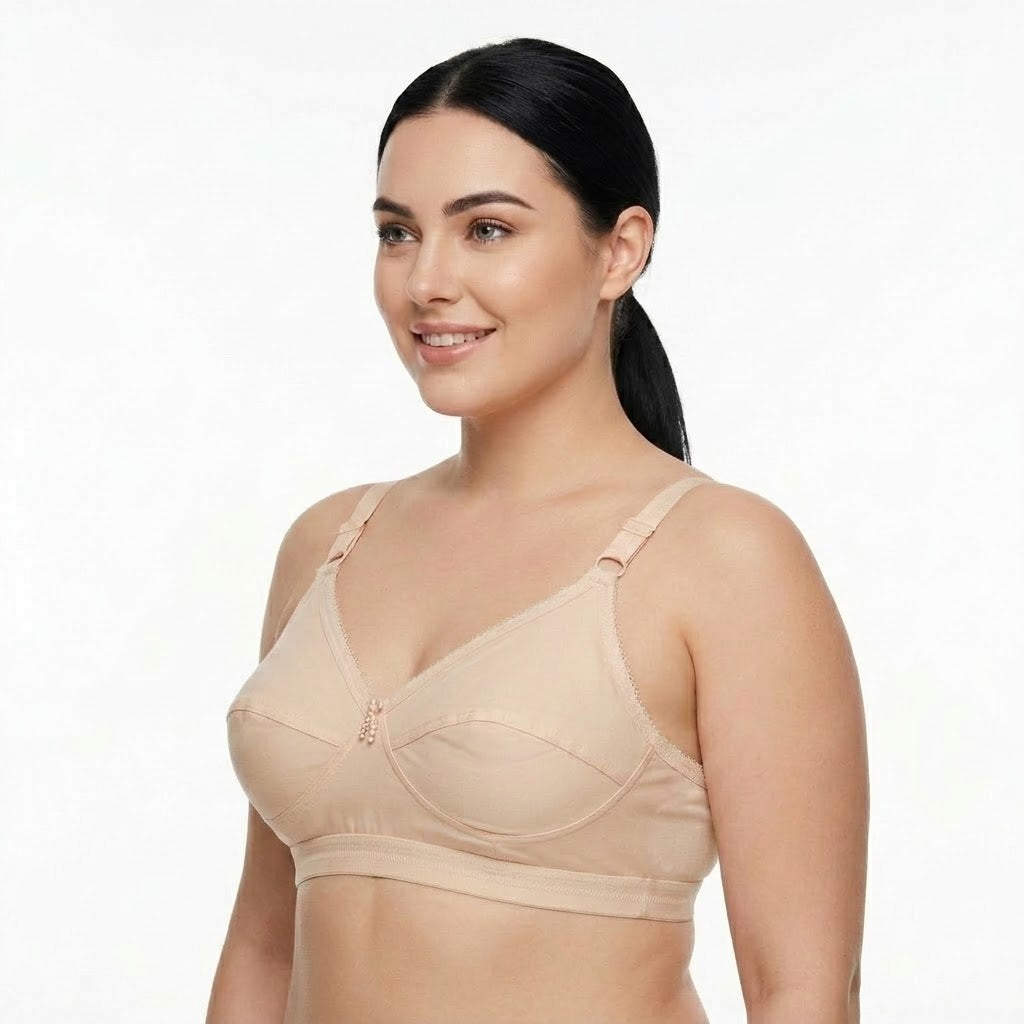 LikeMe Premium Stitch Bra (4 Hook) | Full Coverage | Minimizer Bra | Full Cup Comfort | Everyday Wear | KB24060901