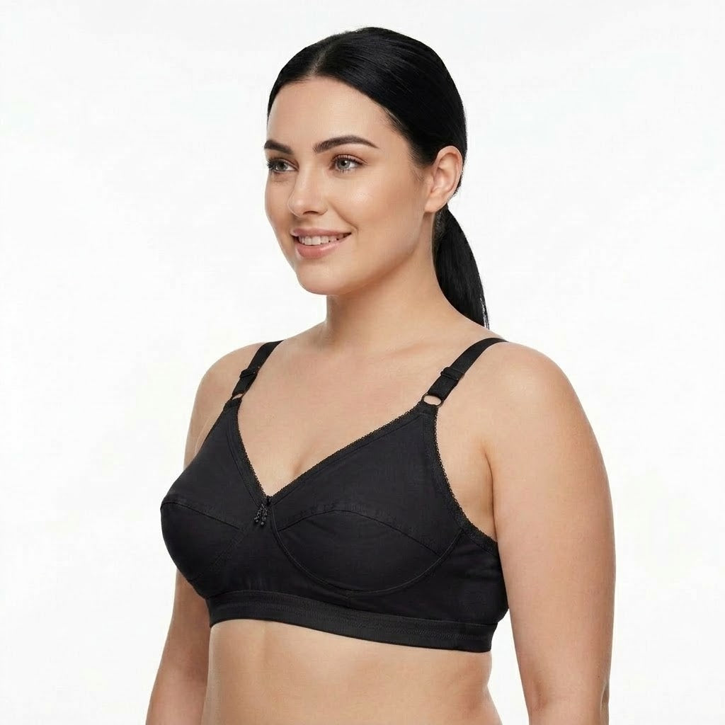 LikeMe Premium Stitch Bra (4 Hook) | Full Coverage | Minimizer Bra | Full Cup Comfort | Everyday Wear | KB24060901