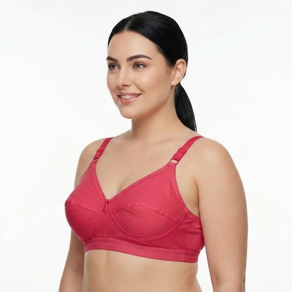LikeMe Premium Stitch Bra (4 Hook) | Full Coverage | Minimizer Bra | Full Cup Comfort | Everyday Wear | KB24060901