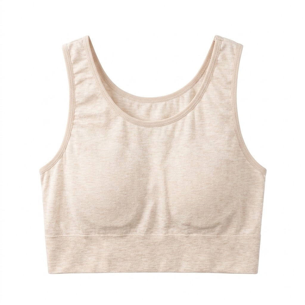 JHIRA Seamless Extra-Large Lightweight Breathable Anti-Bump Tank Top | Thin Cotton Single-Layer | Everyday Comfort | CT260812A284