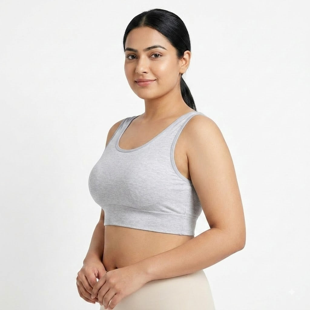 JHIRA Seamless Extra-Large Lightweight Breathable Anti-Bump Tank Top | Thin Cotton Single-Layer | Everyday Comfort | CT260812A284
