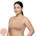 MUNA Plus-Size Ultra-Thin Bra | Large Bust Minimizing | Tank Top Style | ONE SIZE 40 IN 64 | Side Breast Gathering | Seamless Comfort | CT260818A307