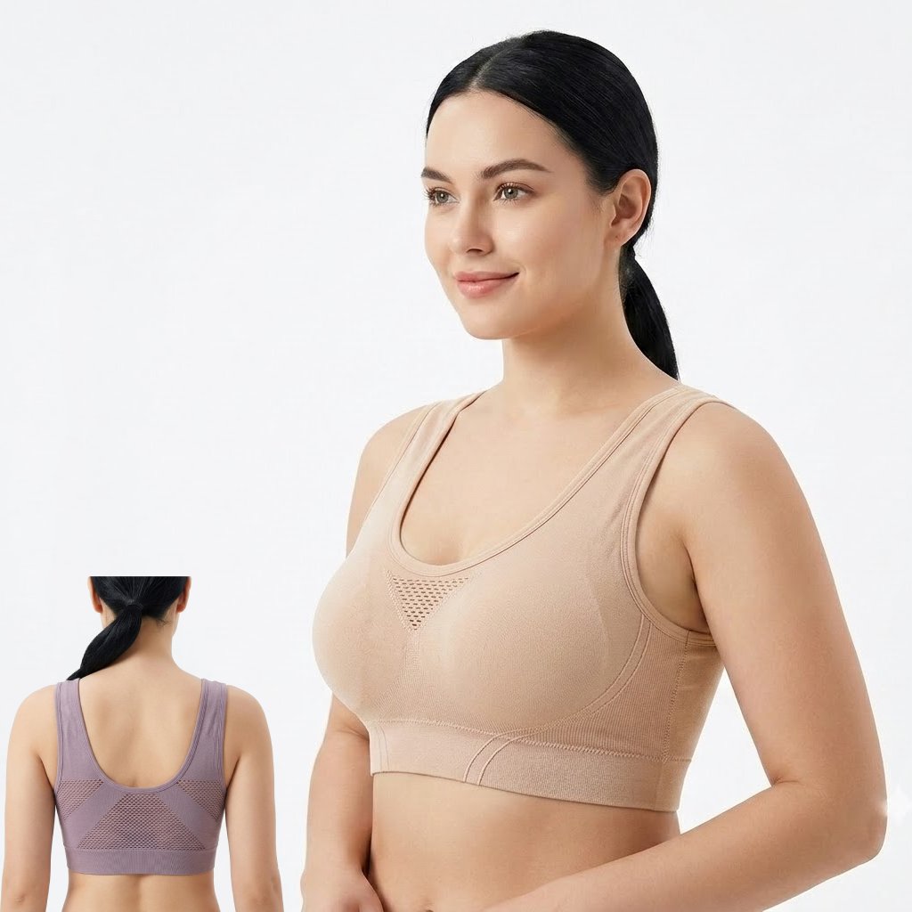 GAMI Seamless Plus Size Fixed Cup Beautiful Back Bra | 36 in to 42 in | Breathable | U-Shaped Back | Wire-Free Full Coverage | CT260727A248