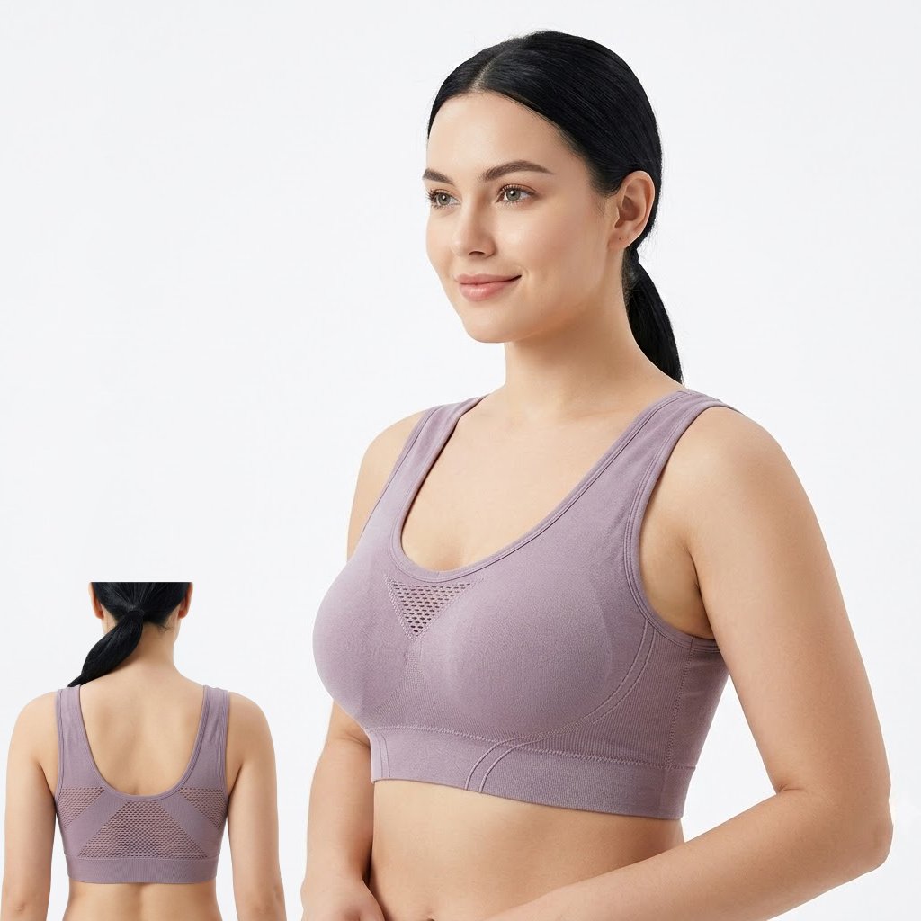 GAMI Seamless Plus Size Fixed Cup Beautiful Back Bra | 36 in to 42 in | Breathable | U-Shaped Back | Wire-Free Full Coverage | CT260727A248