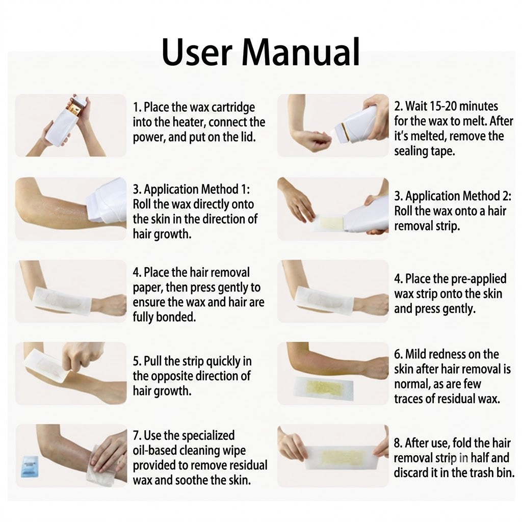 Body Hair Removal Honey Wax Kit Set | Wax Heater Machine | Hair Removal Wax Paper | Wax Melting Beauty Device | ISMT260805A271