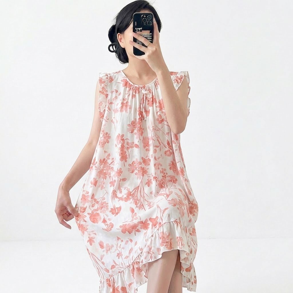 Summer Comfort Everyday Wear Vest Dress | Lightweight Home & Outer Wear | Sleeveless Casual Dress | CLS260813A286