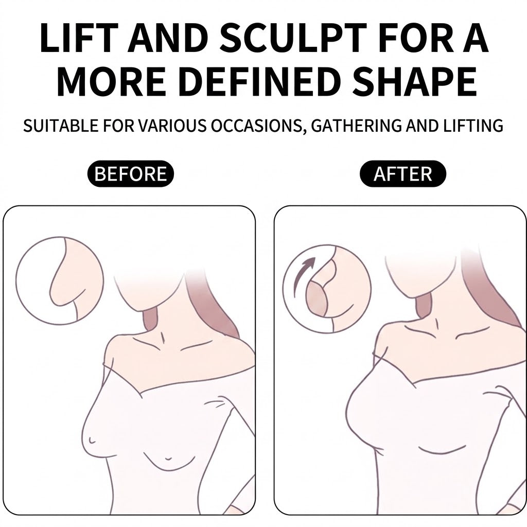 Silicone Anti-Sagging Non-Marking Nipple Cover | With Buckle & Non-Buckle | Upper Support | Push-Up | Invisible | Ziplock Bag | ISMT260819A310