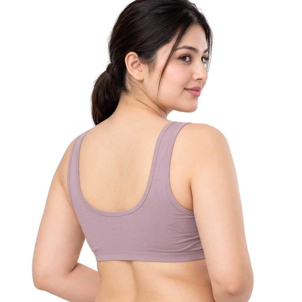 NIMO Soft & Comfortable Plus Size Wireless Vest Tank Top | Rimless Tank Top Bra | Everyday Comfort Underwear | CT261011A413